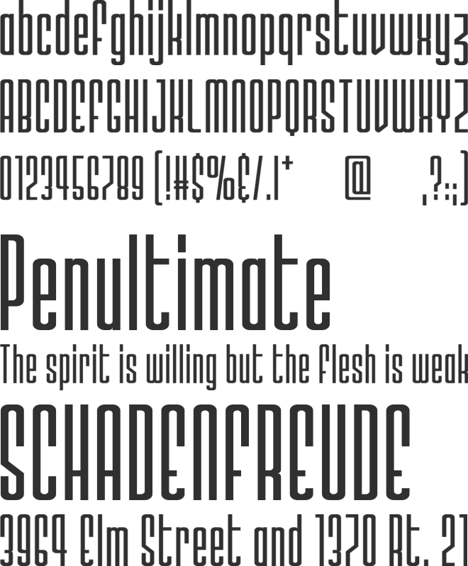 Megalomaniac Headliners font preview