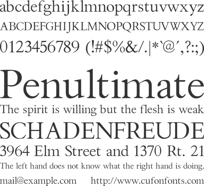 Thryomanes font preview