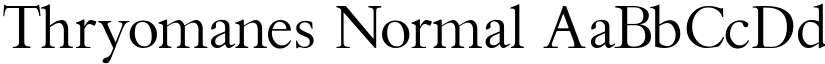 Thryomanes Normal font