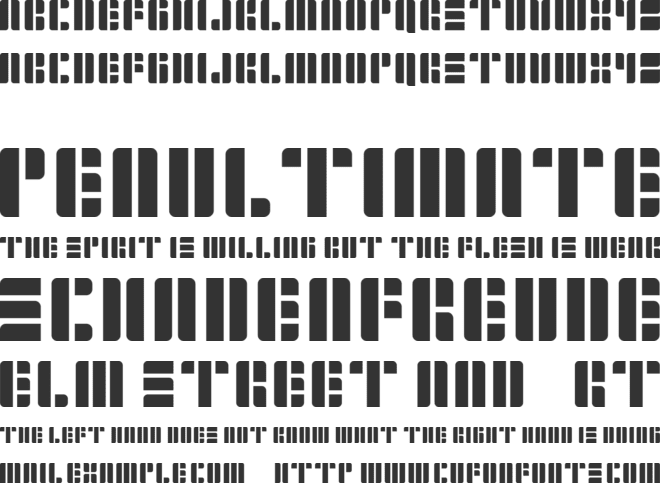 Copper Four font preview