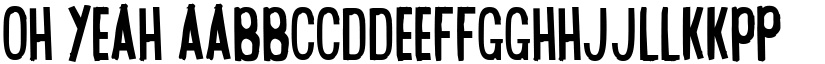 oh yeah font