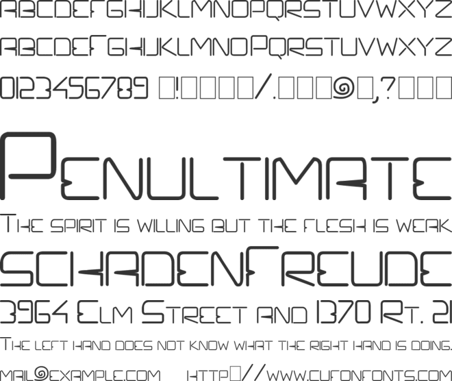 Prefelectrique font preview