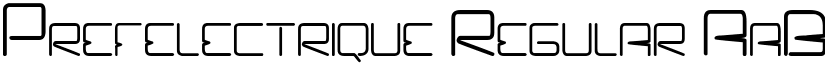 Prefelectrique Regular font