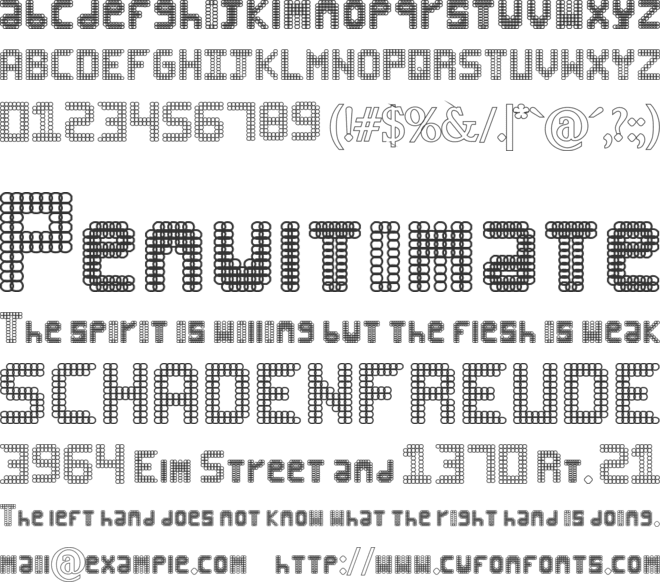 Black Hoops font preview