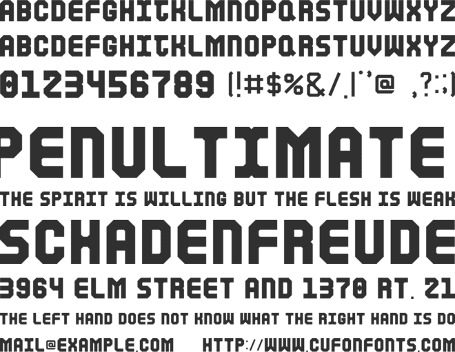 Coe font preview