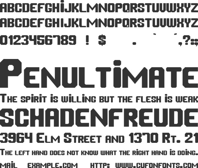 Chanfrada font preview