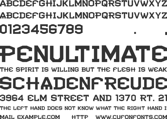 CF Atlantide font preview