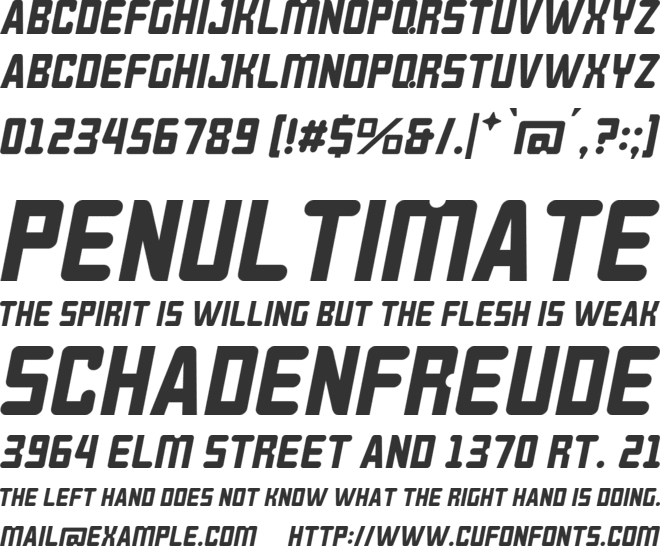 BROKEREN MIRING font preview