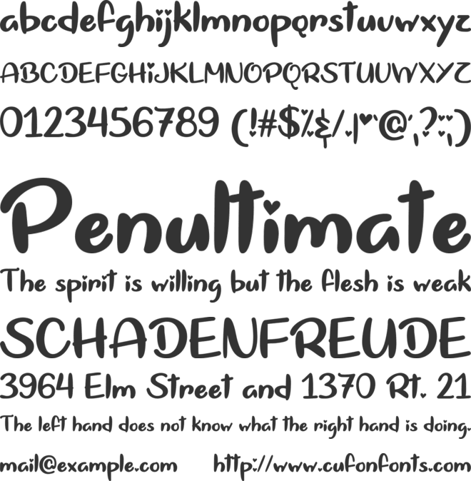 Pique My Interest font preview