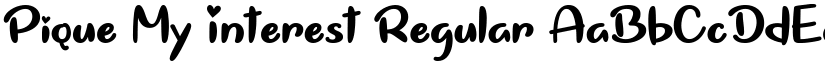 Pique My Interest Regular font