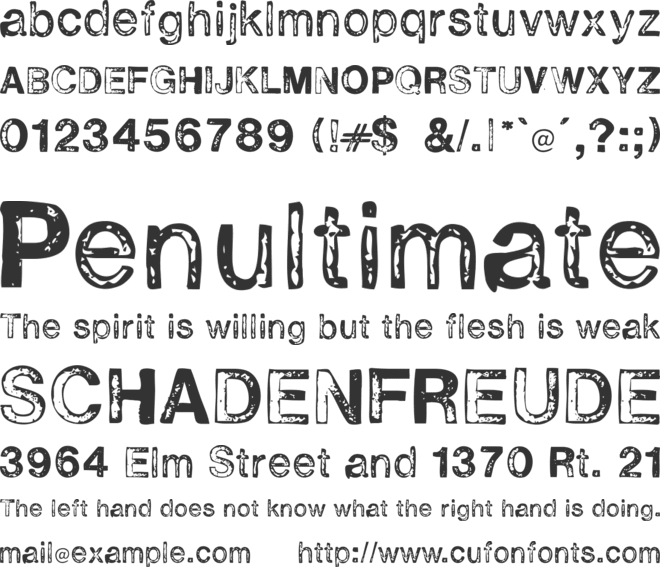 H2D2 Alevita font preview