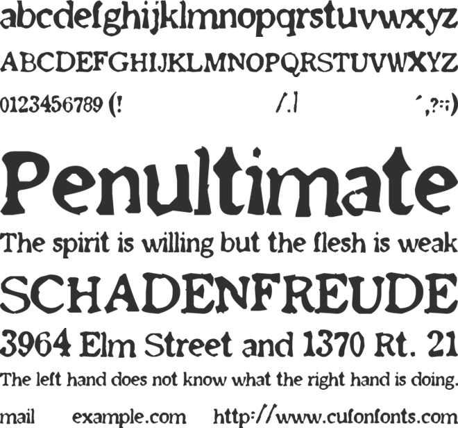 Old Newspaper font preview