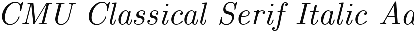 CMU Classical Serif Italic font