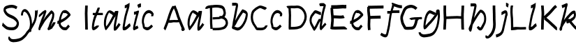 Syne Italic font