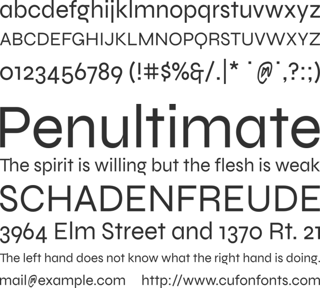 Syne font preview