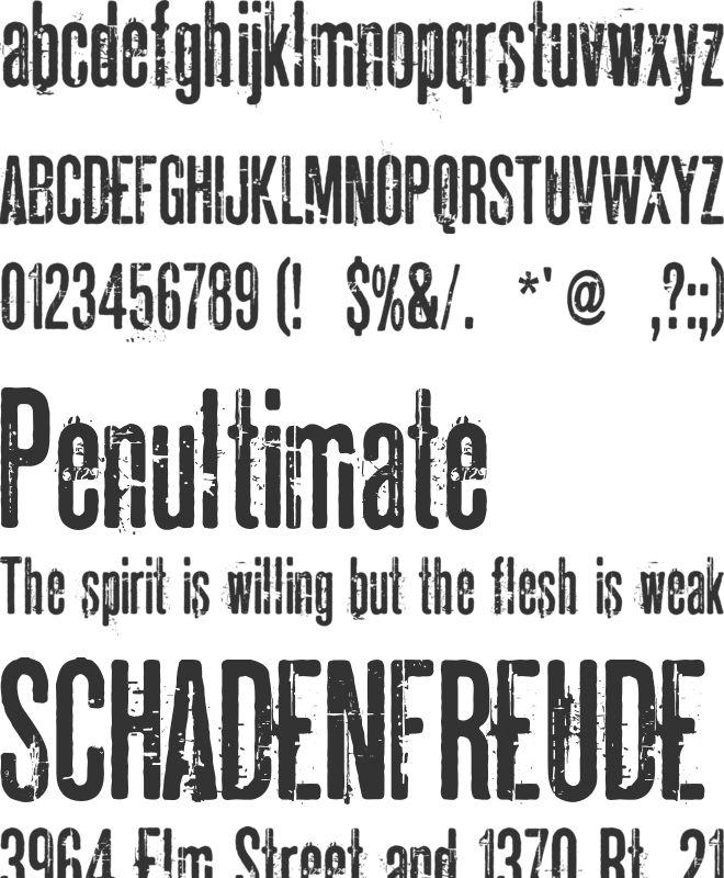 Pahuenga Cass font preview