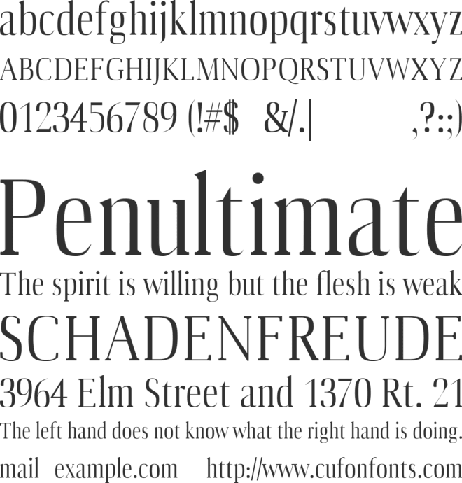Producer font preview
