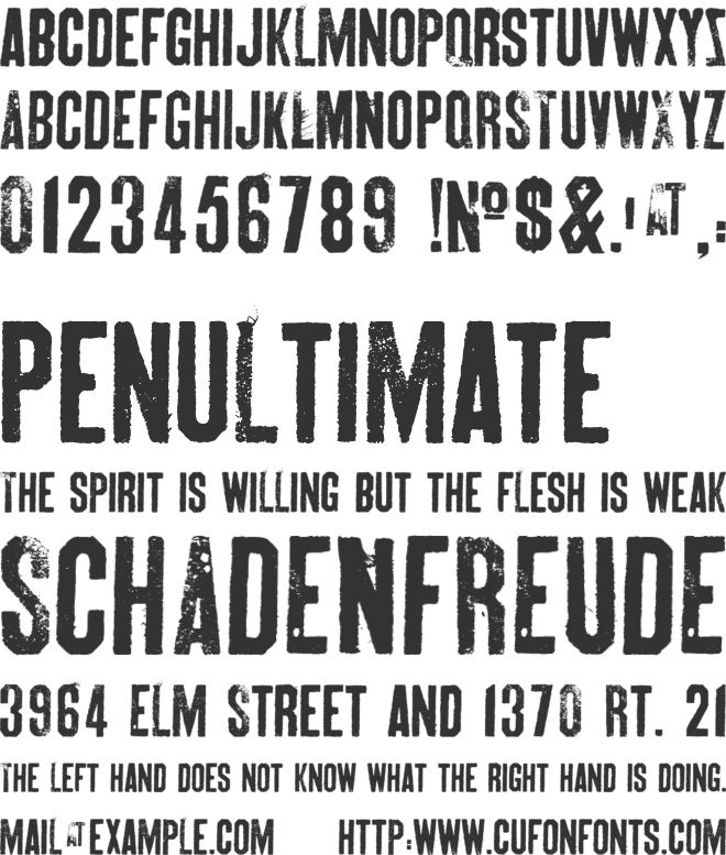 Skin & Bones font preview