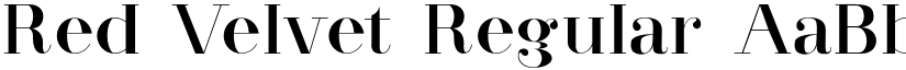 Red Velvet Regular font
