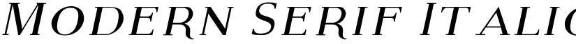 Modern Serif Italic font