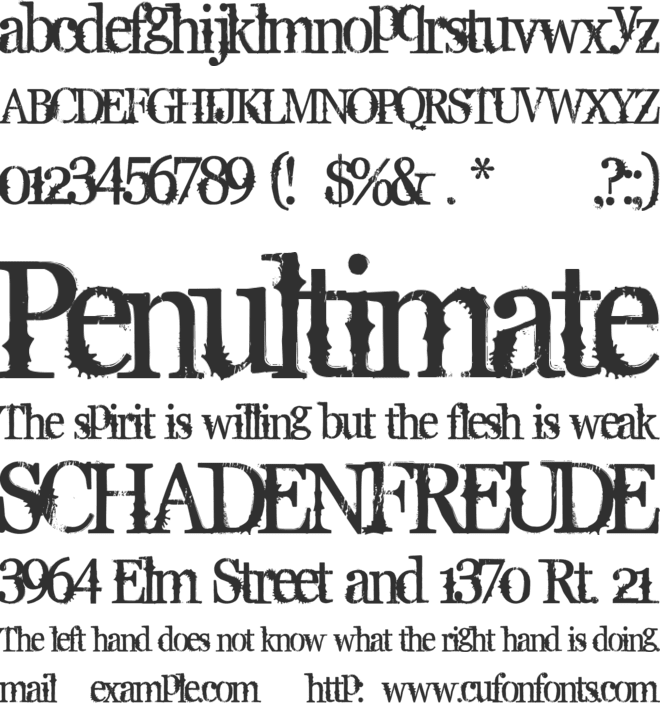 Supafly 36 font preview