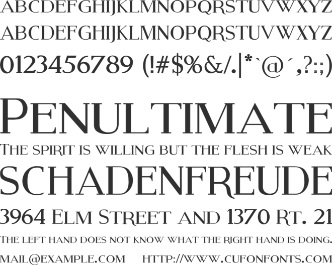 Modern Serif font preview