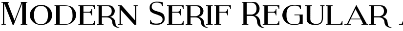 Modern Serif Regular font