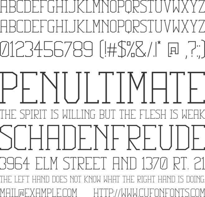 Squib font preview