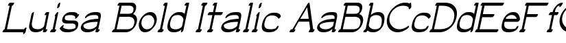Luisa Bold Italic font