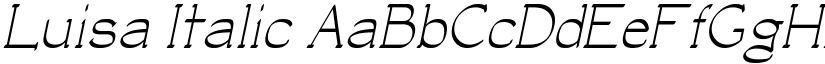 Luisa Italic font