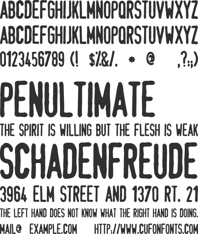 Stamp font preview