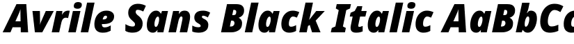 Avrile Sans Black Italic font