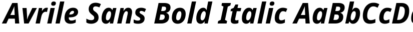 Avrile Sans Bold Italic font