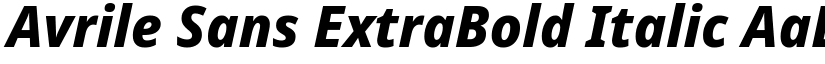 Avrile Sans ExtraBold Italic font
