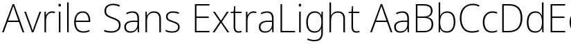 Avrile Sans ExtraLight font