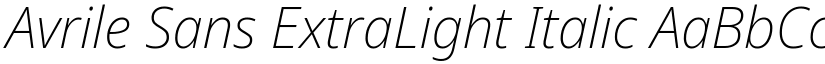 Avrile Sans ExtraLight Italic font