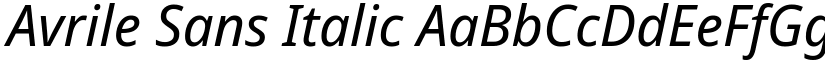 Avrile Sans Italic font