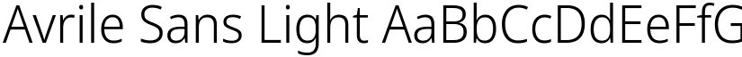 Avrile Sans Light font