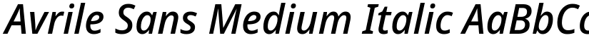 Avrile Sans Medium Italic font
