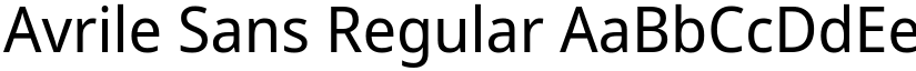 Avrile Sans Regular font