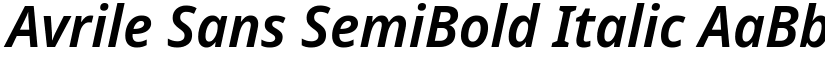 Avrile Sans SemiBold Italic font