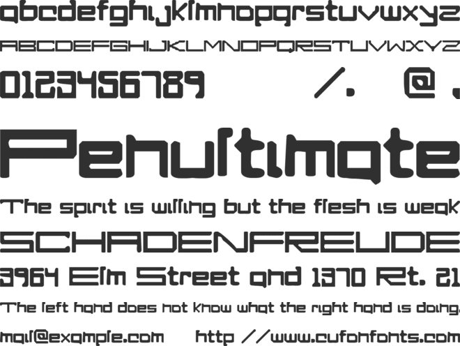 A Perfect Drowning font preview