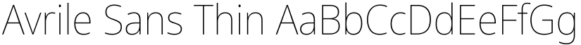 Avrile Sans Thin font