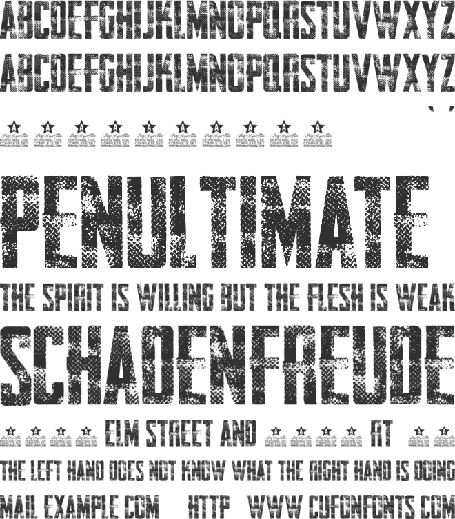 AWAKENNING STEEL Personal Use font preview