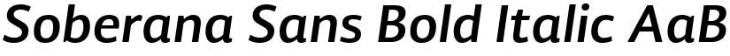 Soberana Sans Bold Italic font