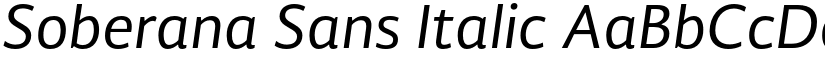 Soberana Sans Italic font