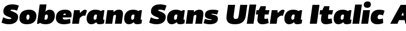 Soberana Sans Ultra Italic font