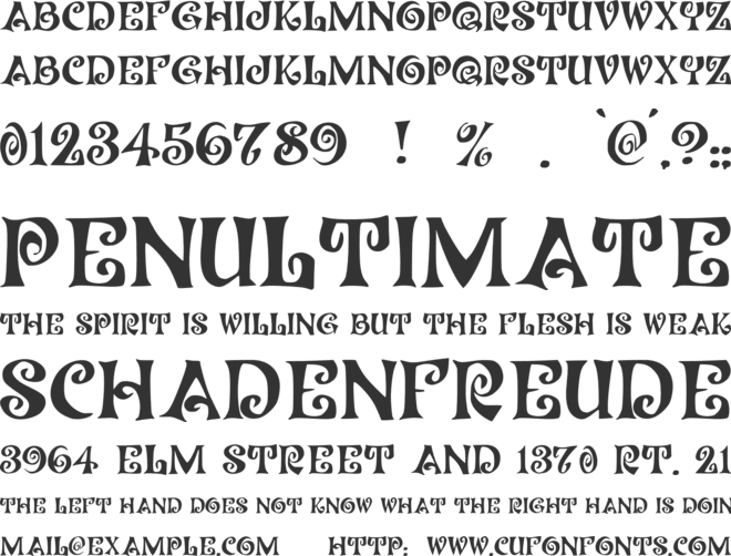 JMH Coronilla font preview