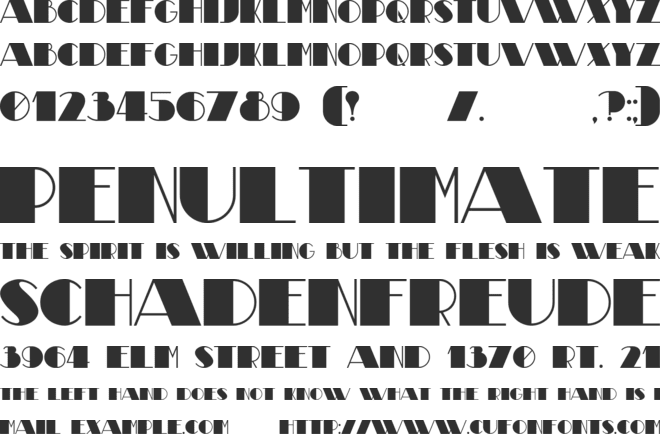 Theatrical font preview