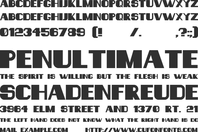 Consequences font preview